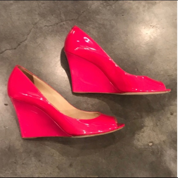 Jimmy Choo Patent Leather Baxen Wedges Size 39.5 - Picture 5 of 6